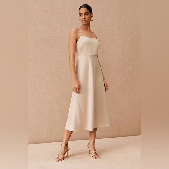 Champagne Midi Dress Champagne Sequin Embroidered Midi Dress  Self-portrait